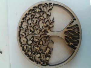 This is my original design cut into wood, im really happy with the design.